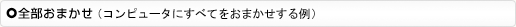 全部おまかせ（コンピュータにすべてをおまかせする例）